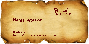 Nagy Agaton névjegykártya